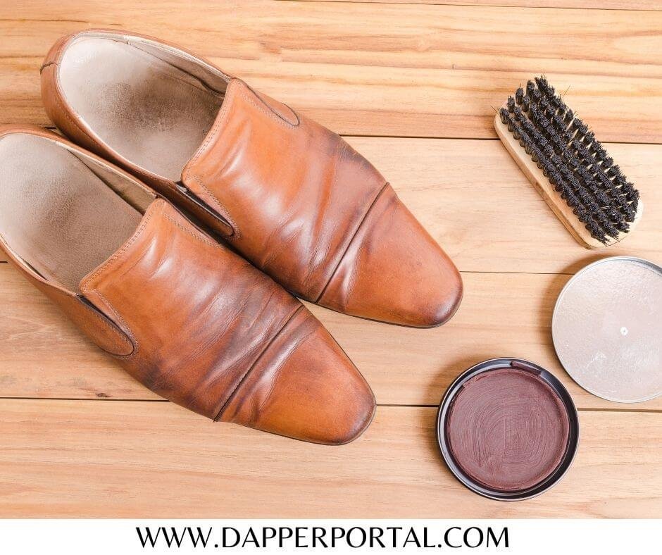 how to clean colored leather shoes